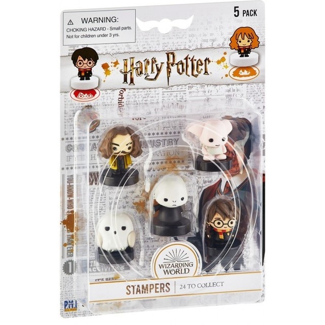 Pack 5 stamps Voldemort, Sirius, Dobby, Hedwig and Luna Harry